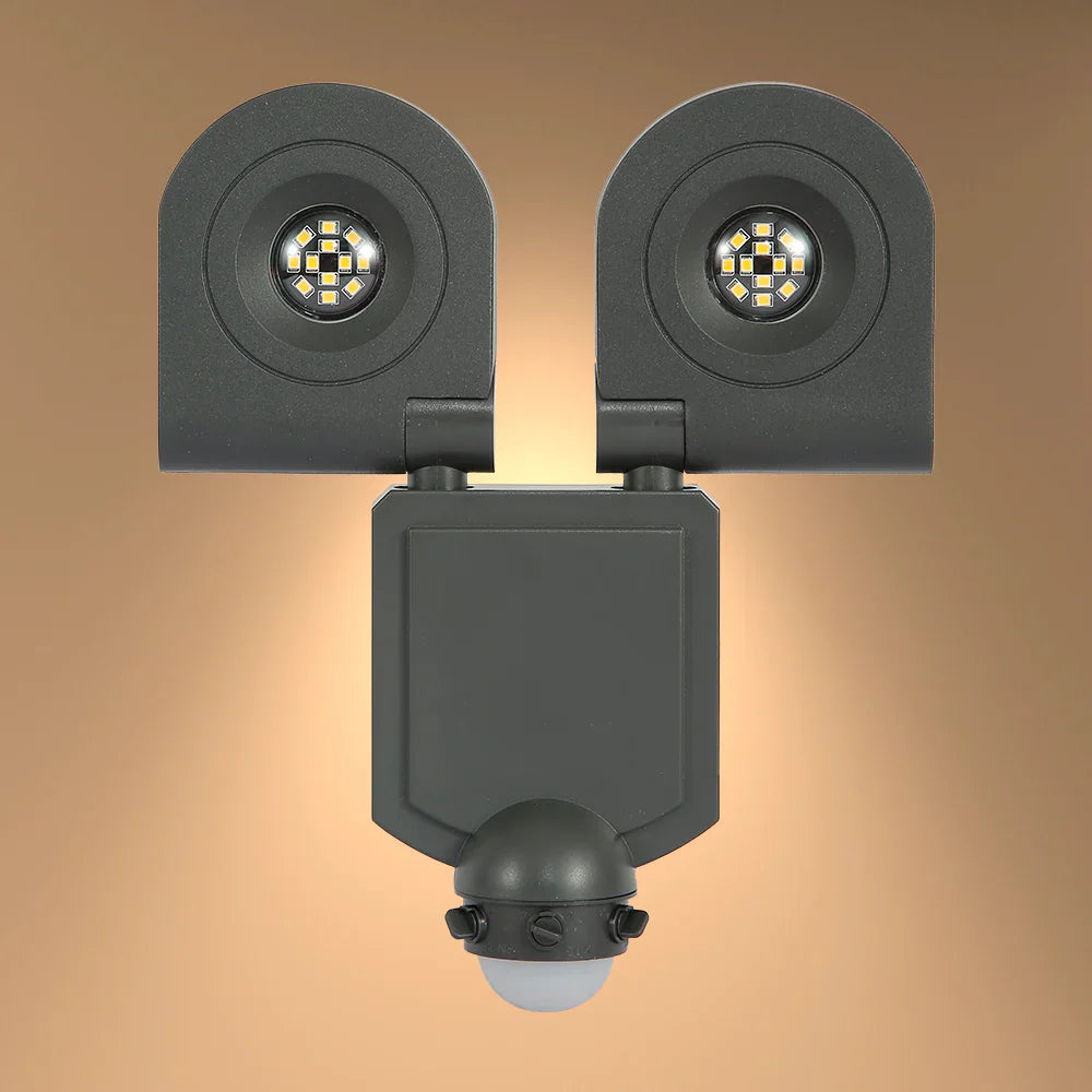 Wall-A Double Head Security Floodlight with PIR Sensor 20W Cool White 4000K 1
