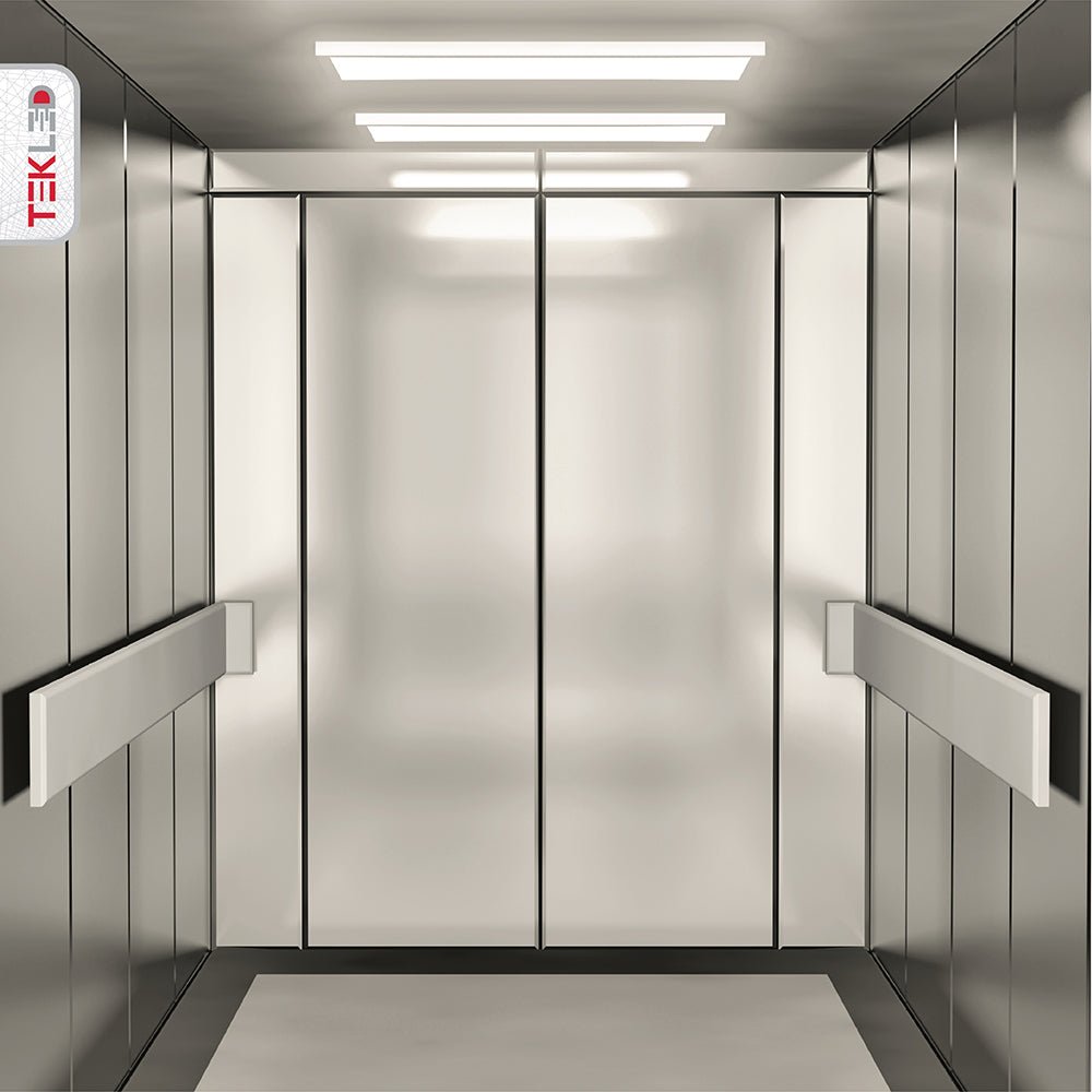 LED Backlit Panel Light 38W 3800Lm 4000K Cool White 600x600 2x2ft Non-Flickering in use in elevator
