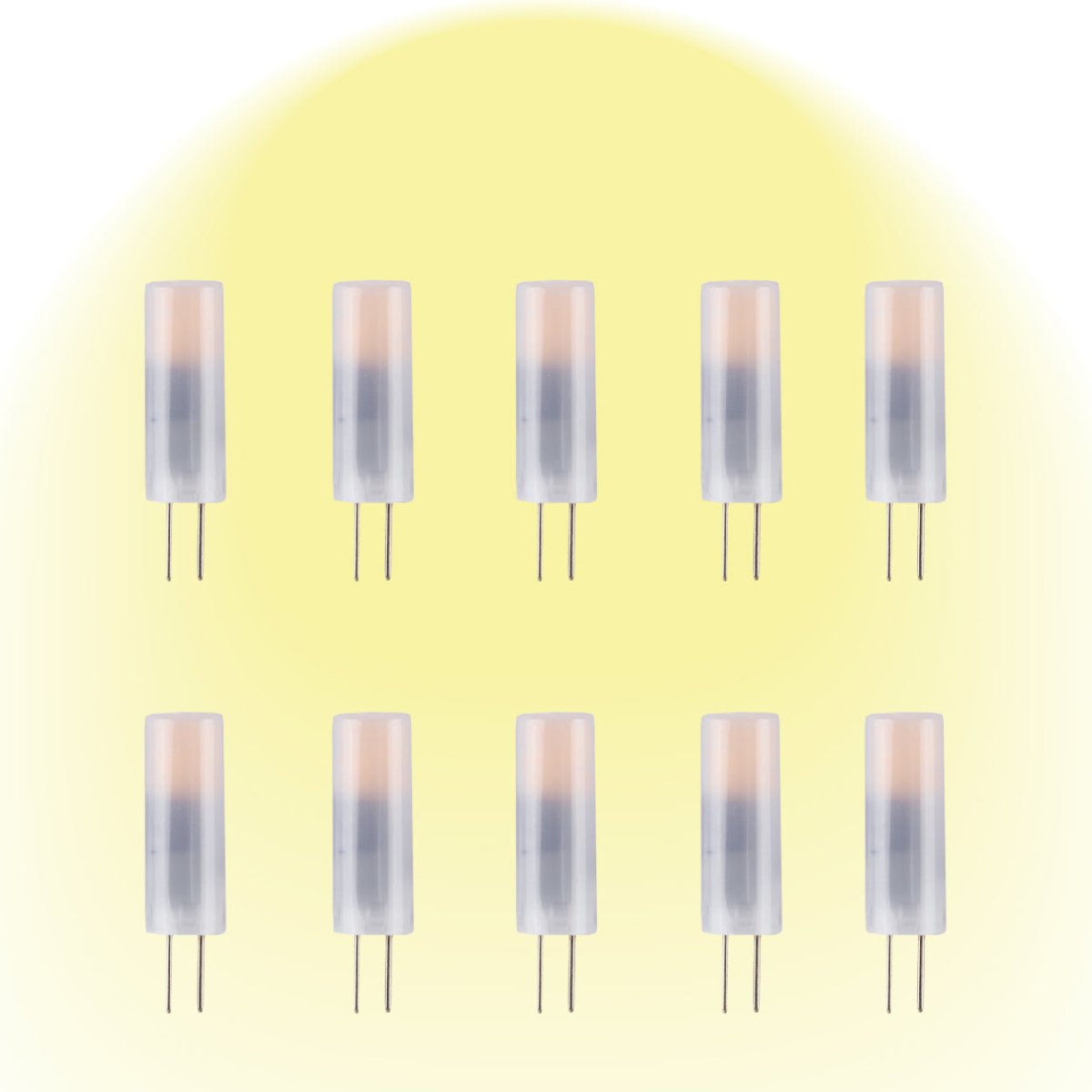 LED Capsule Bulb G4 Snap Fix 1.5W 140lm Pack of 10 230Vac 3000K warm white