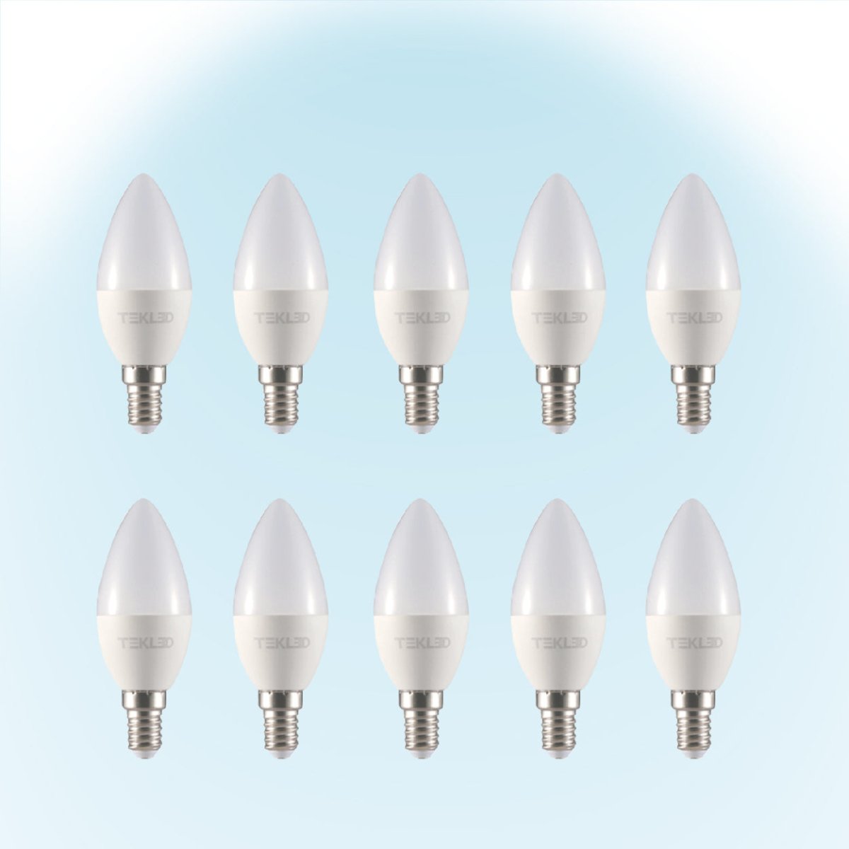 Vela LED Candle Bulb C37 E14 Small Edison Screw 5W pack of 10 cool daylight