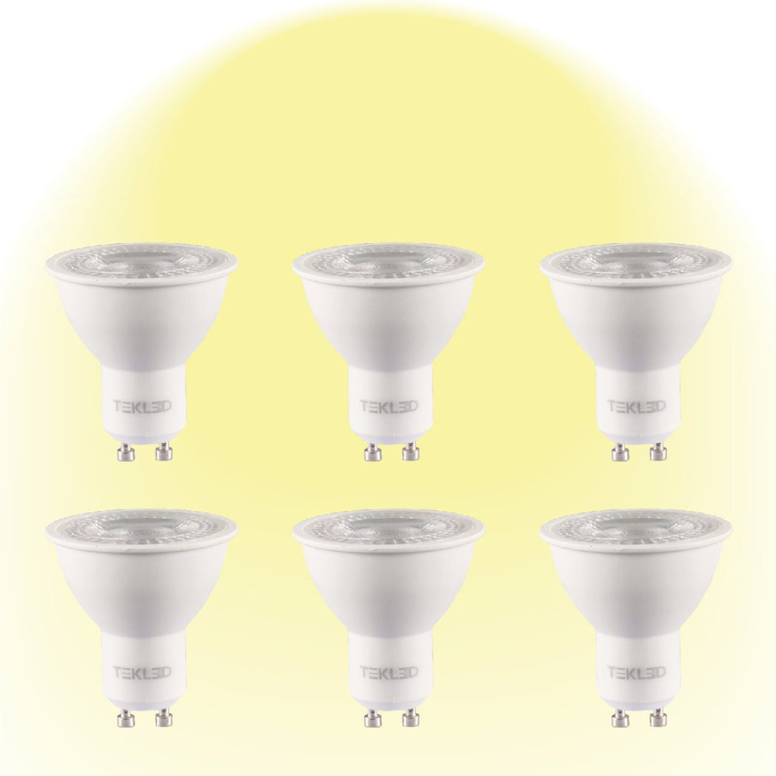 Dimmable GU10 LED spot light bulb  cct 3000K warm white pack of 6