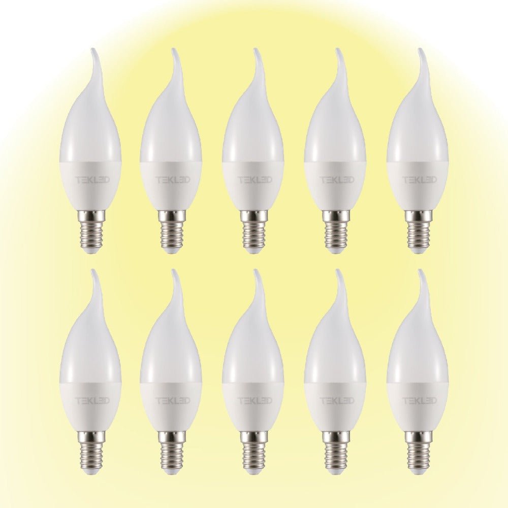 10 pack candle bulb e14 2700k warm white