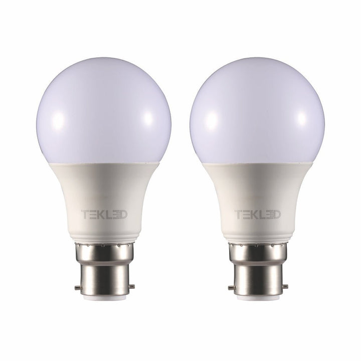 Main photo of dimmable 7w 10w 12w a60 gls b22 bayonet cap led light bulb pack of 2 warm white or cool white