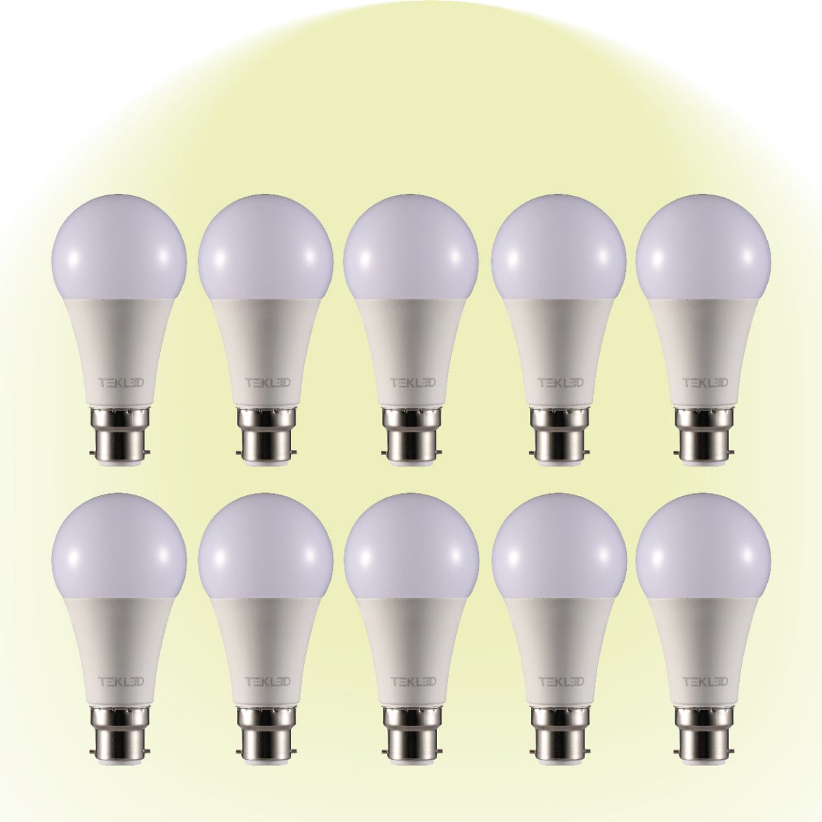 Leo LED GLS Bulb A60 B22 Bayonet Cap 4000K Cool White 12 W Pack of 10 527-15686