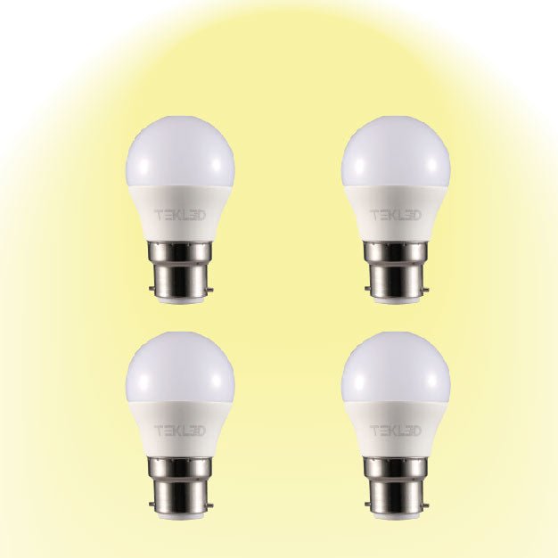 Ursa LED Golf Ball G45 Dimmable B22 Bayonet Cap 5W Pack of 4 2700k warm white 