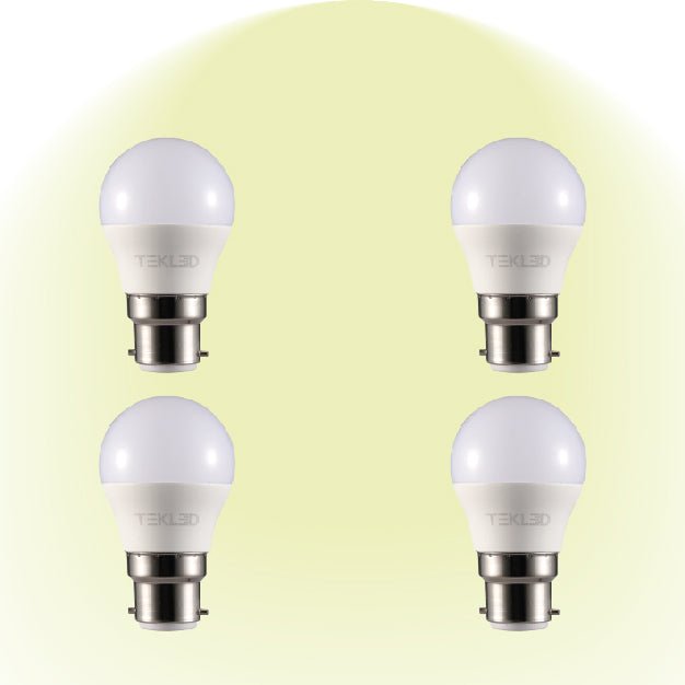 Ursa LED Golf Ball G45 Dimmable B22 Bayonet Cap 5W Pack of 4 4000k cool white