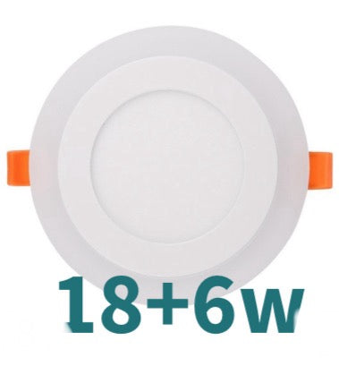 Recessed 3+3W, 6+3W, 12+4W Blue Edge Round Slim Panel