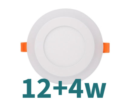 Recessed 3+3W, 6+3W, 12+4W Blue Edge Round Slim Panel
