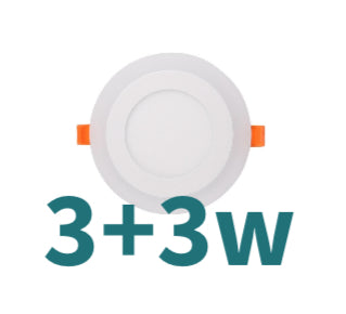 Recessed 3+3W, 6+3W, 12+4W Blue Edge Round Slim Panel