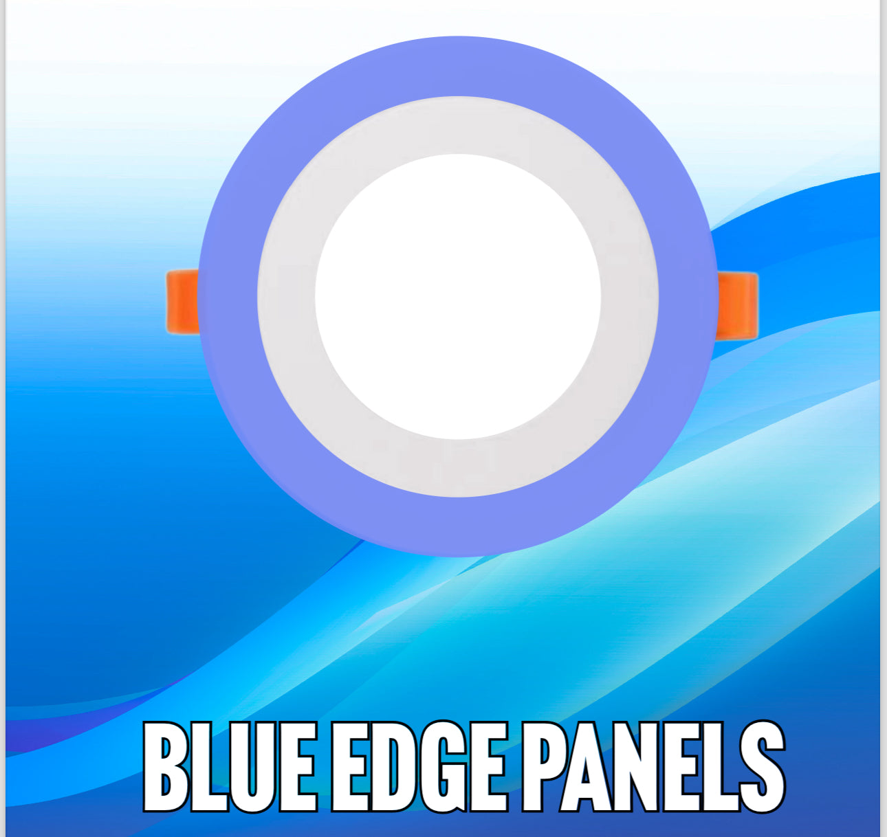 Recessed 3+3W, 6+3W, 12+4W Blue Edge Round Slim Panel