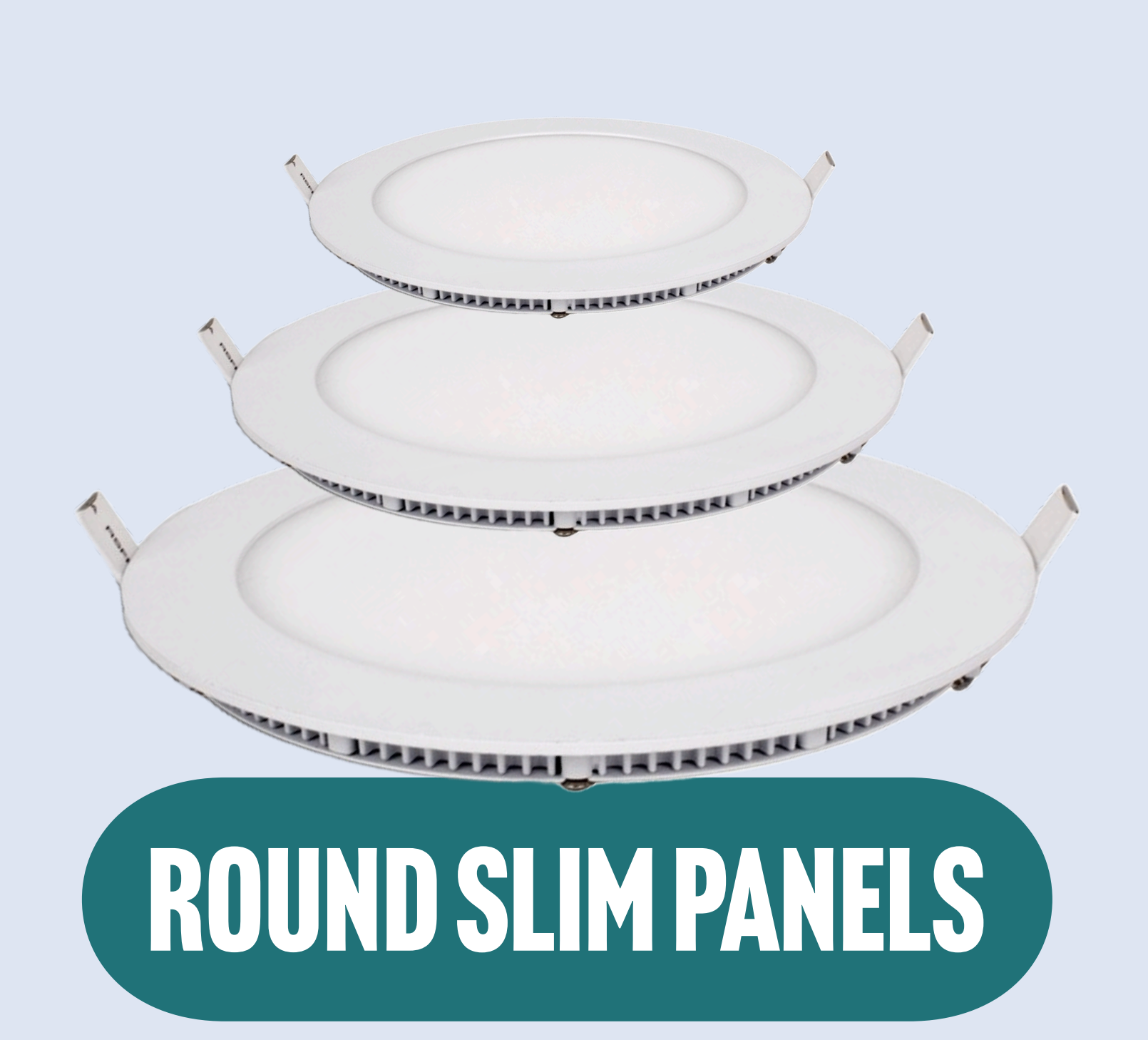 Recessed Round Slim Panel Light 6500K (WHITE)