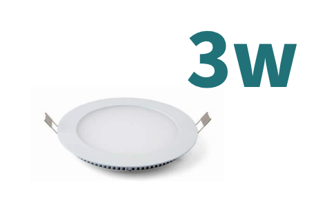 Recessed Round Slim Panel Light 6500K (WHITE)
