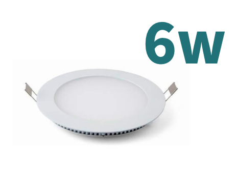 Recessed Round Slim Panel Light 6500K (WHITE)