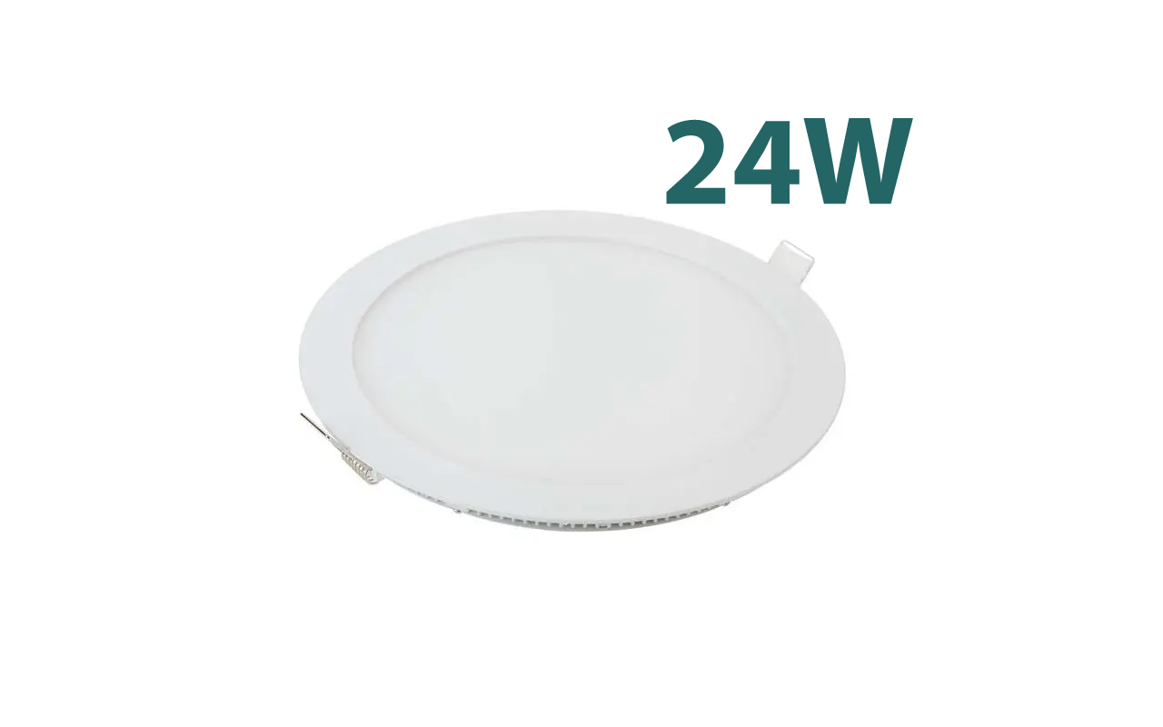 Recessed Round Slim Panel Light 6500K (WHITE)