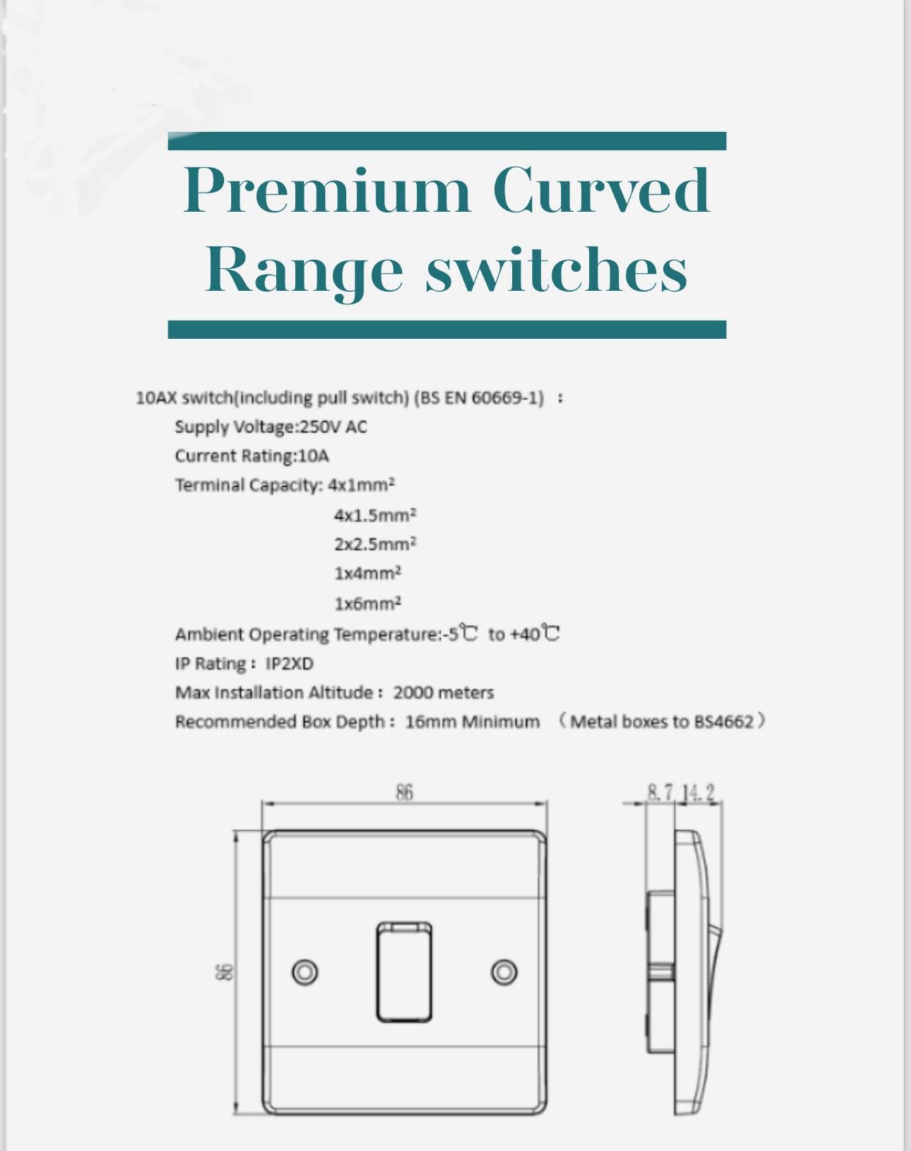 Premium Curved Switches & Sockets