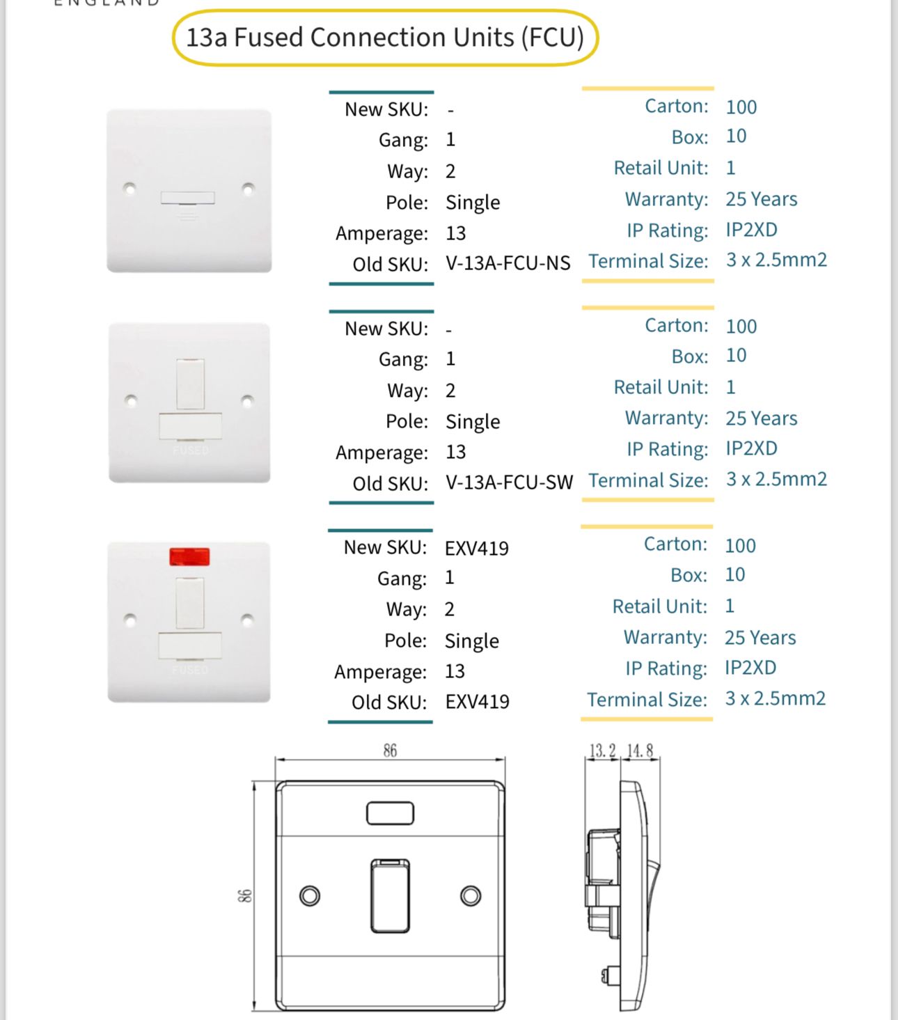 Premium Curved Switches & Sockets
