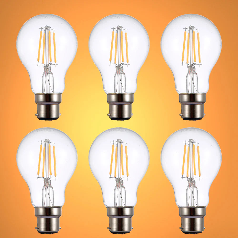 LED Filament A60 GLS Bulb B22 Bayonet Cap 16