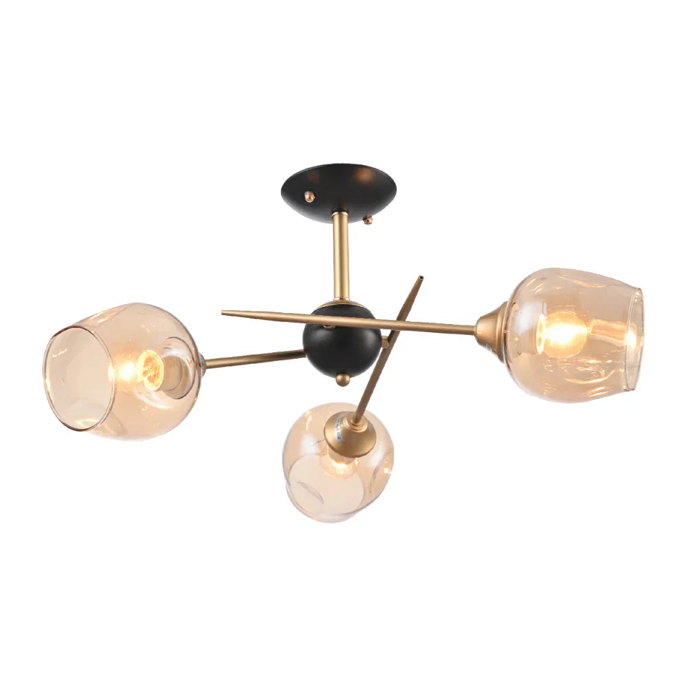 Main image of Amber Eclipse Semi-Flush Ceiling Light | TEKLED 159-17982