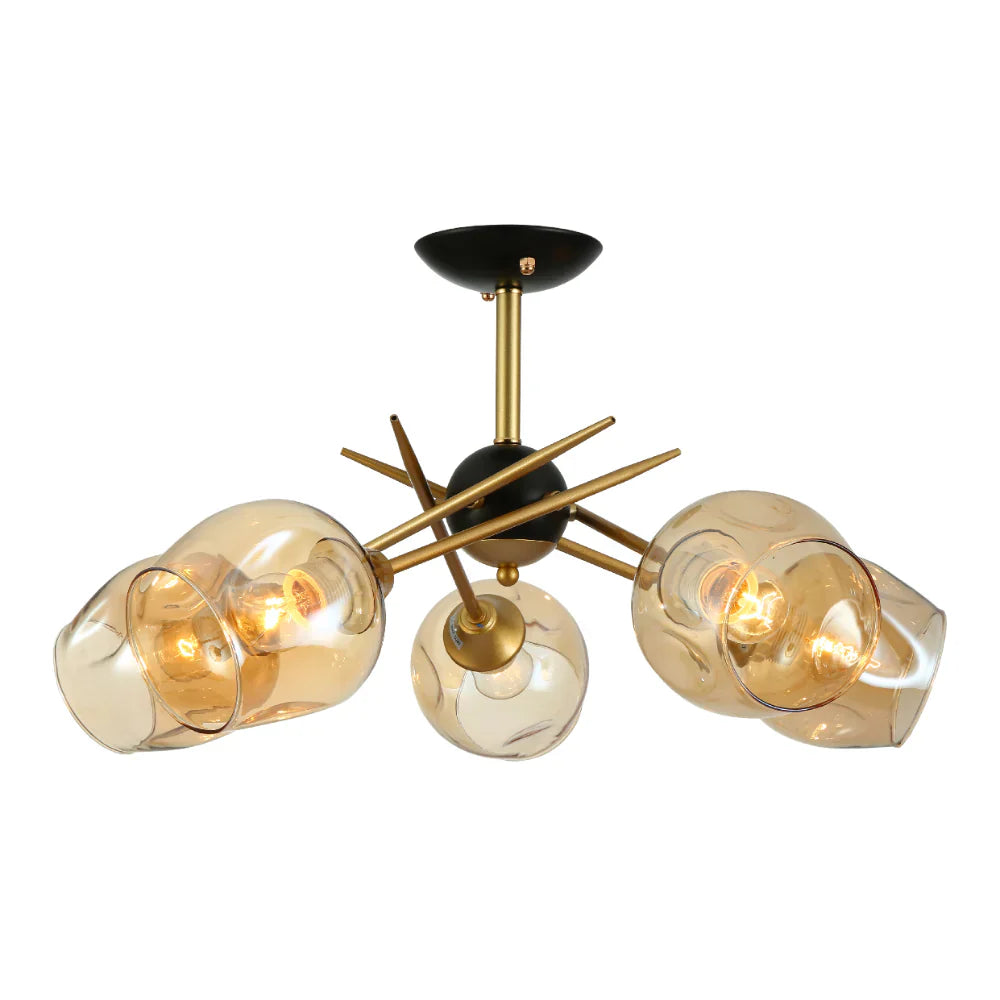 Main image of Amber Eclipse Semi-Flush Ceiling Light | TEKLED 159-17983