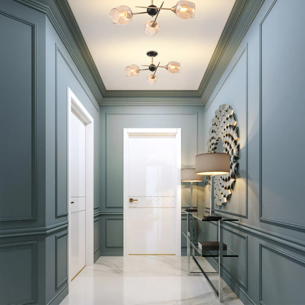 Interior use of Amber Eclipse Semi-Flush Ceiling Light | TEKLED 159-17982