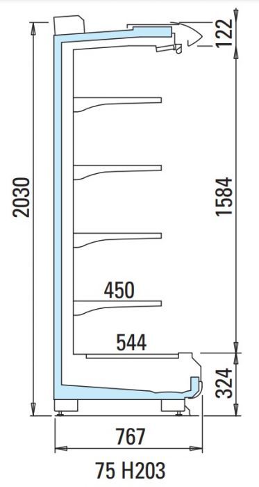 Remote Multideck Chiller - Arneg Panama 3 - 3m (3125mm 10ft)