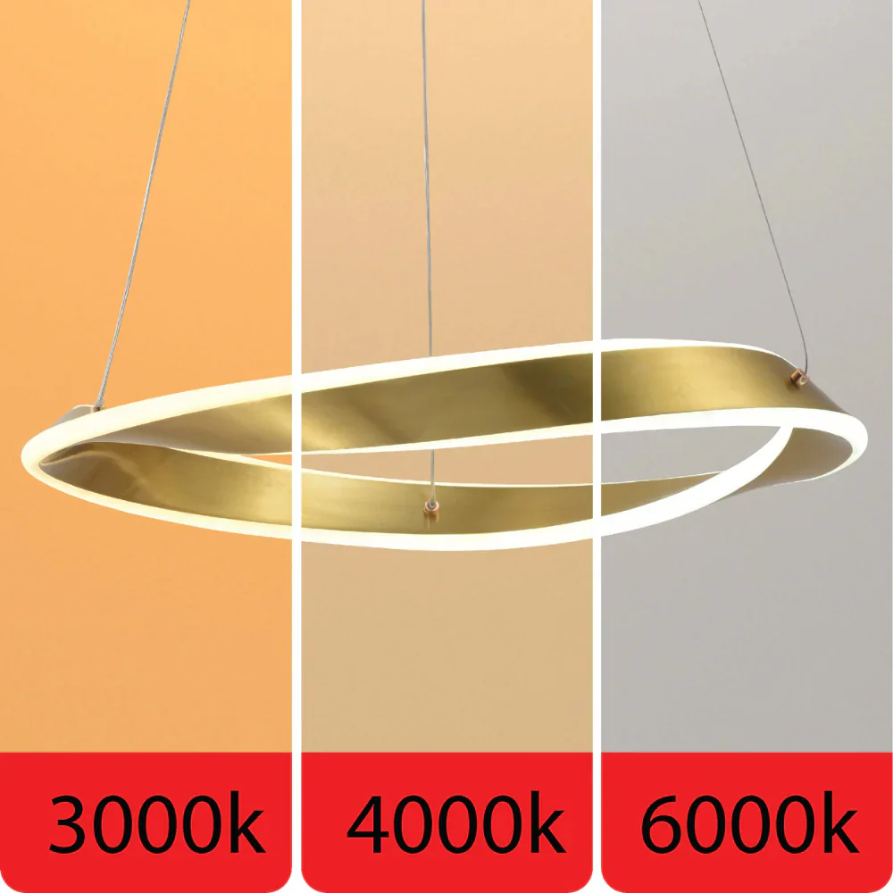 Details of Artistic Arc LED Pendant Light | Full Bent Ring Design | Contemporary Elegance Ceiling Light | TEKLED 159-17938