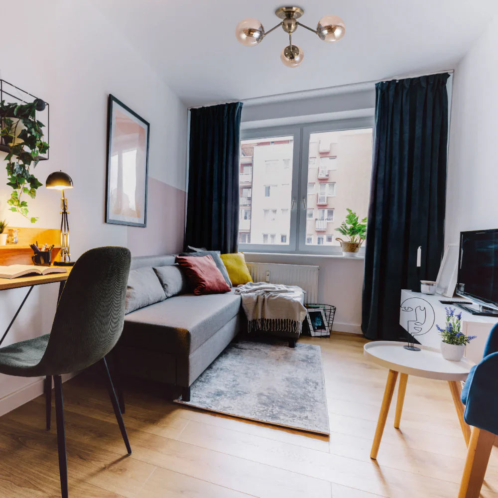 Living room kitchen bedroom use of Atomic Elegance Brass & Amber Globe Light | TEKLED 159-17996