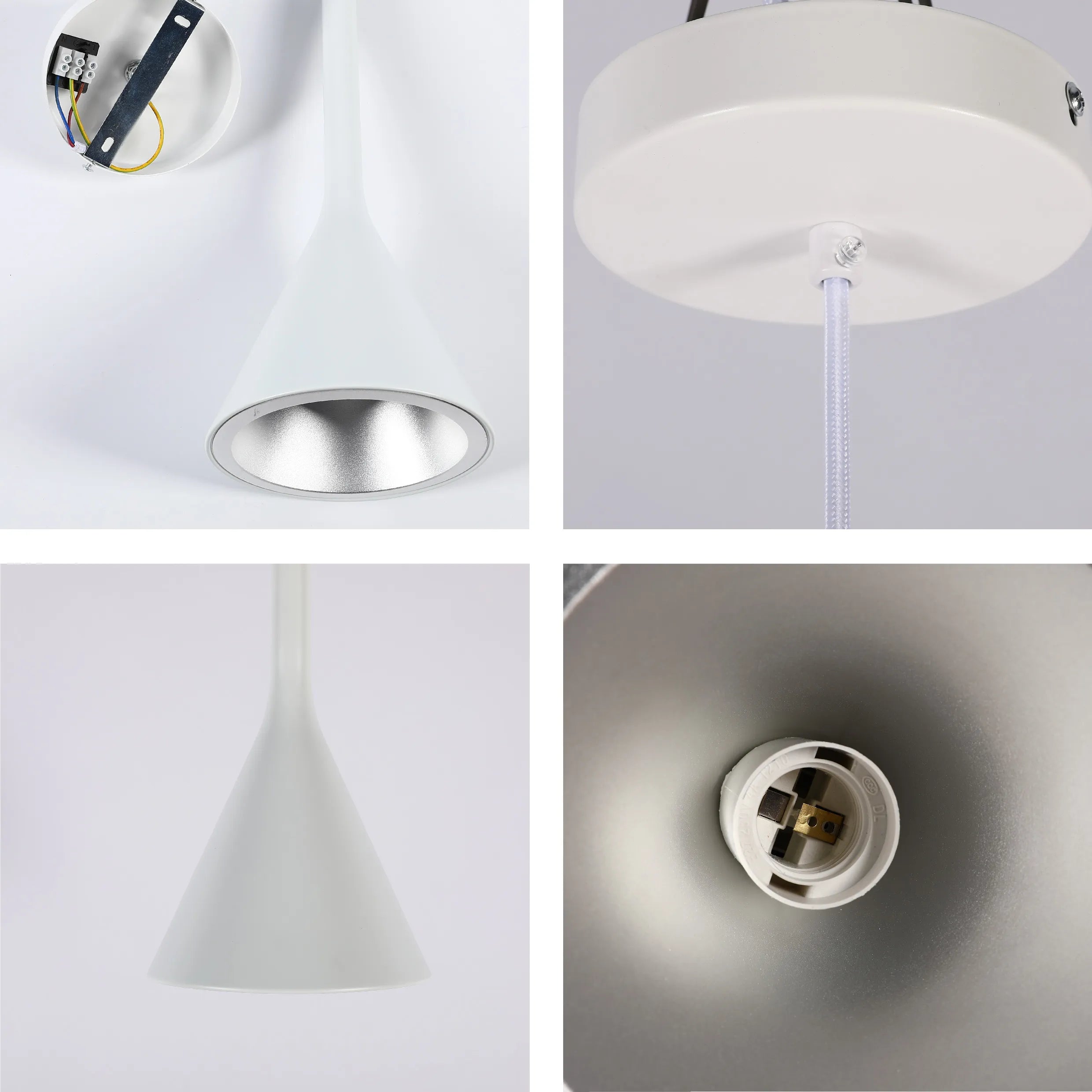 Funnel Nordic Modern Metal Ceiling Pendant Light E27 Fitting