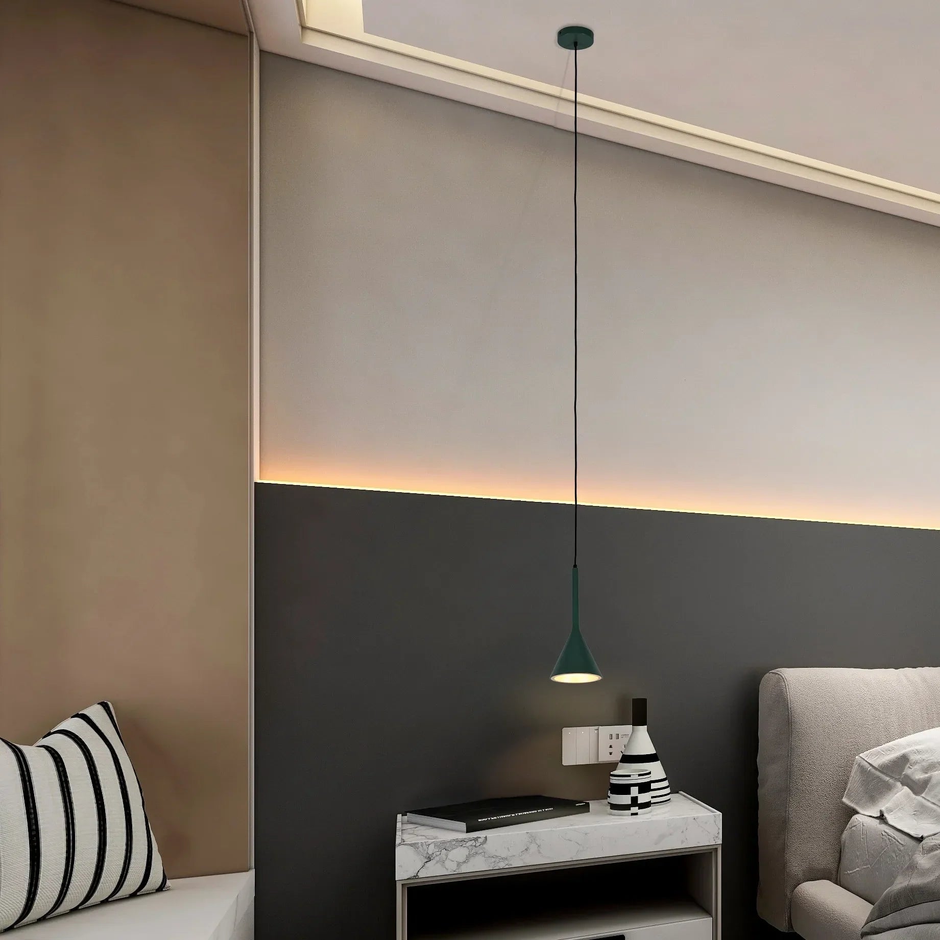 Funnel Nordic Modern Metal Ceiling Pendant Light E27 Fitting