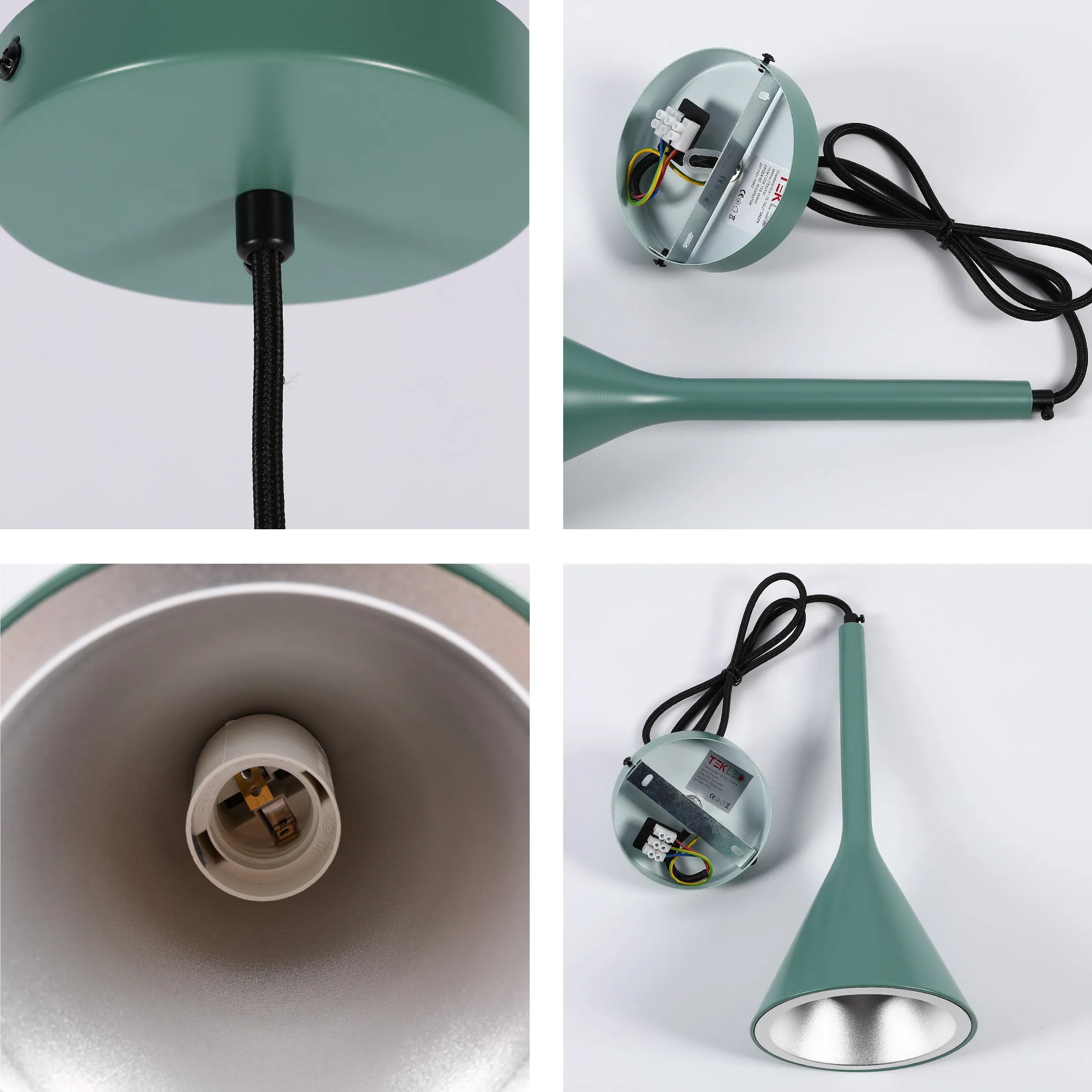 Funnel Nordic Modern Metal Ceiling Pendant Light E27 Fitting