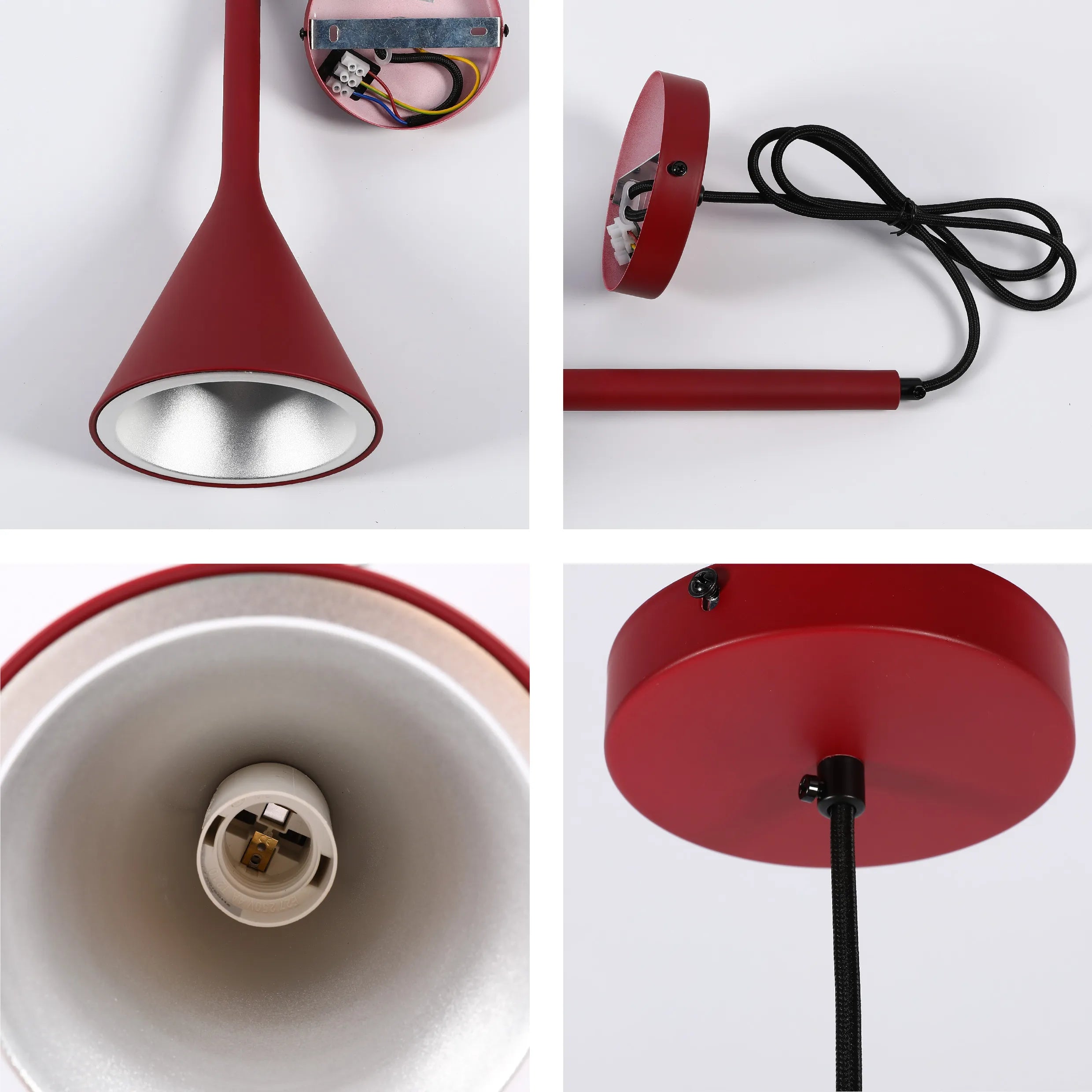 Funnel Nordic Modern Metal Ceiling Pendant Light E27 Fitting