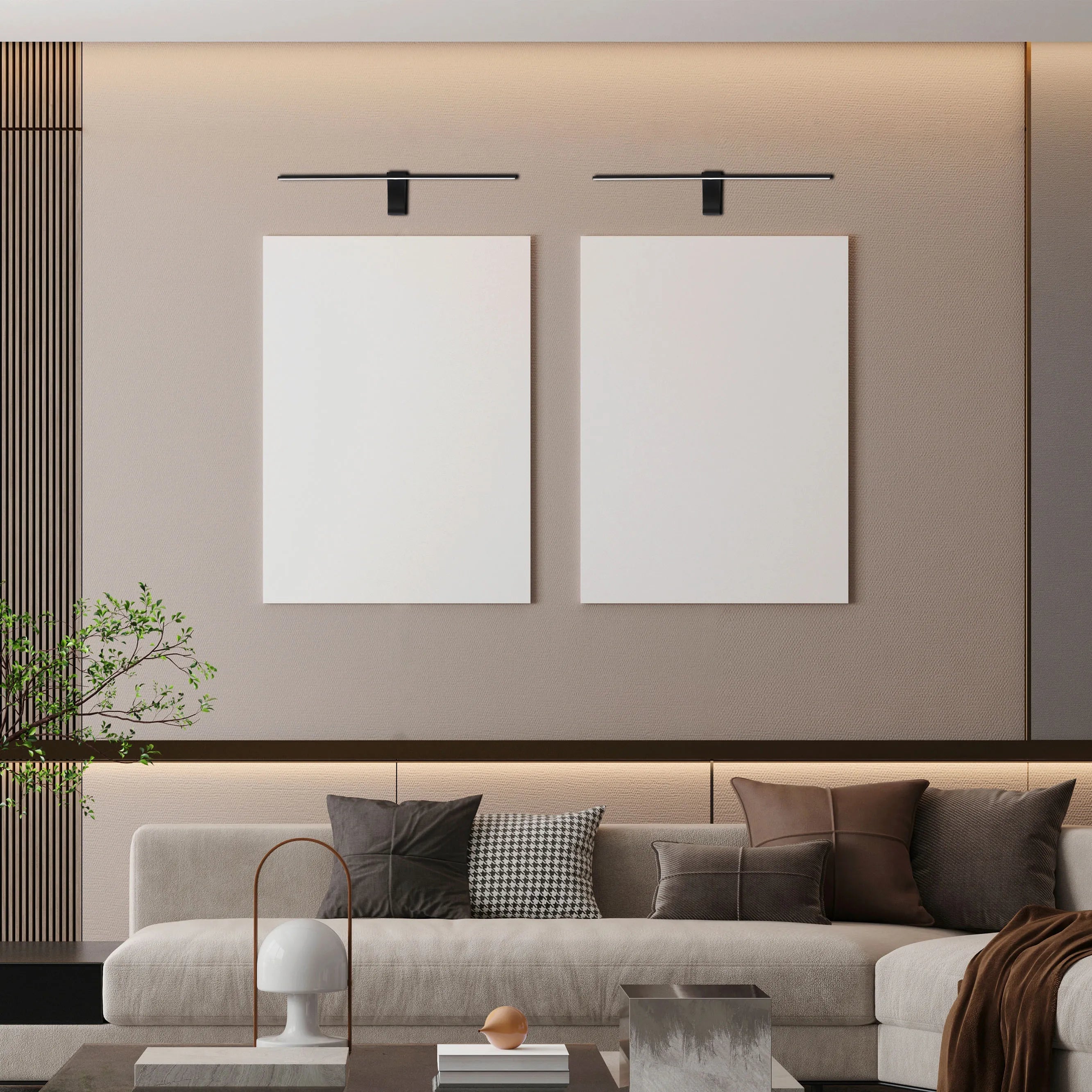 Black Linear LED Wall Light IP20