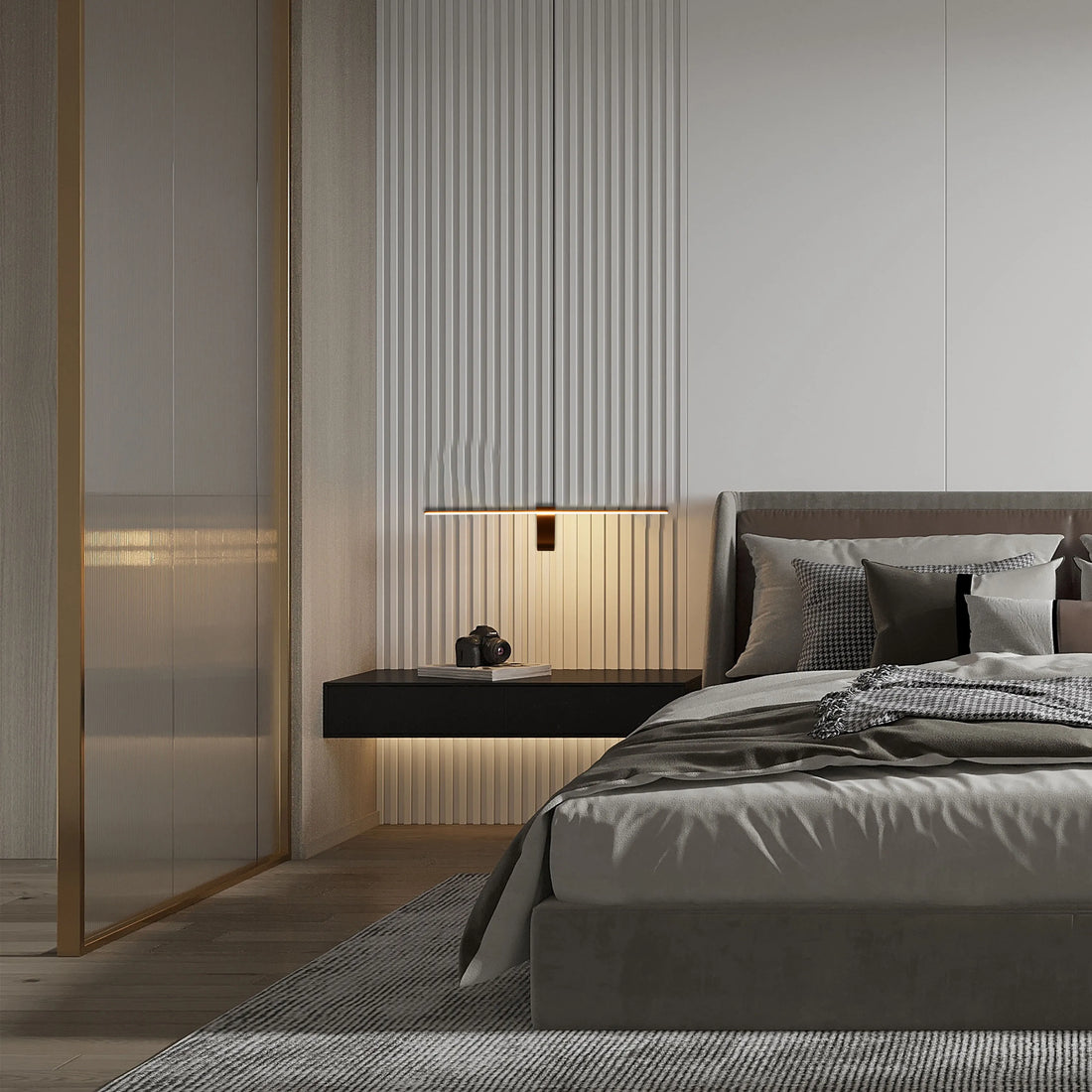 Black Linear LED Wall Light IP20