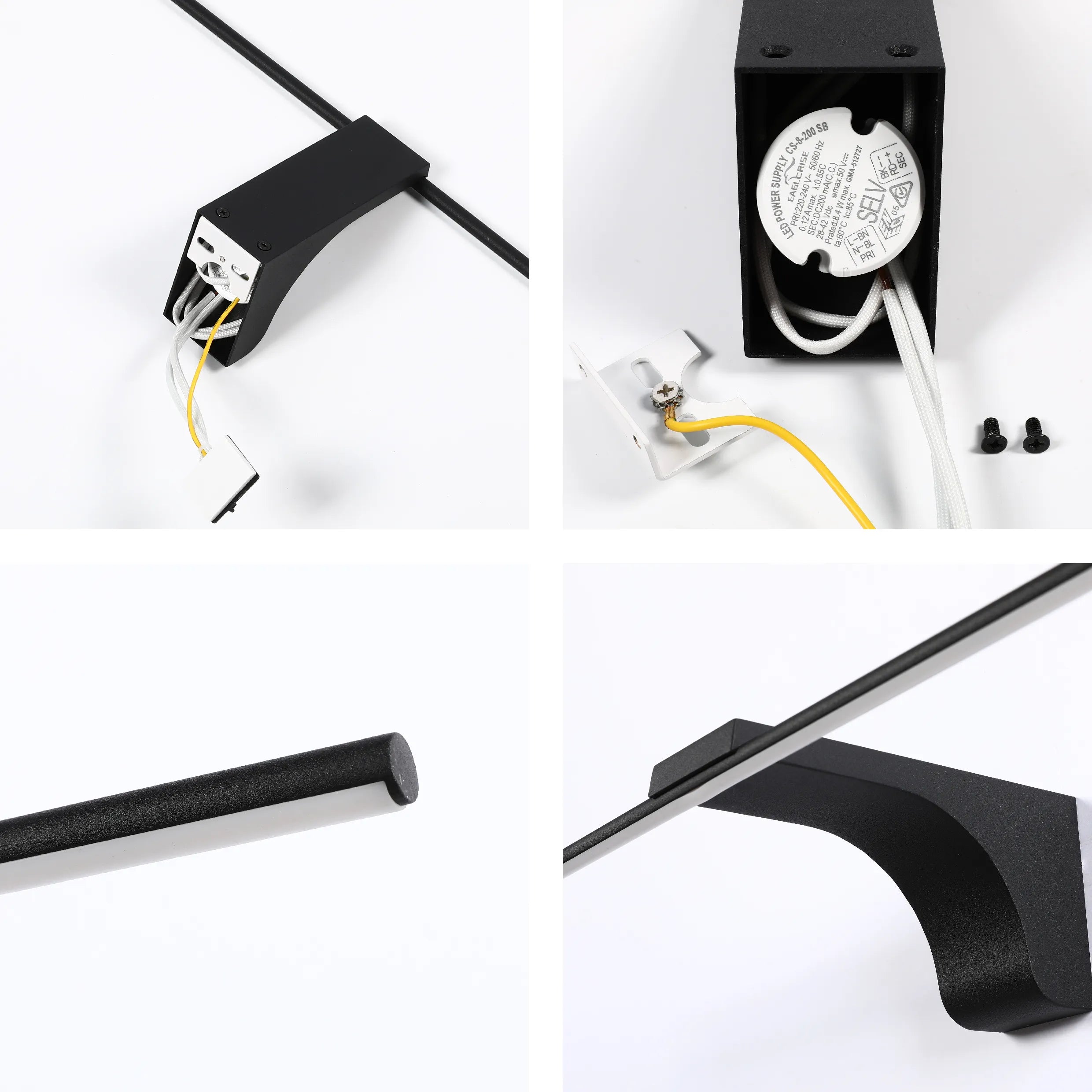 Black Linear LED Wall Light IP20