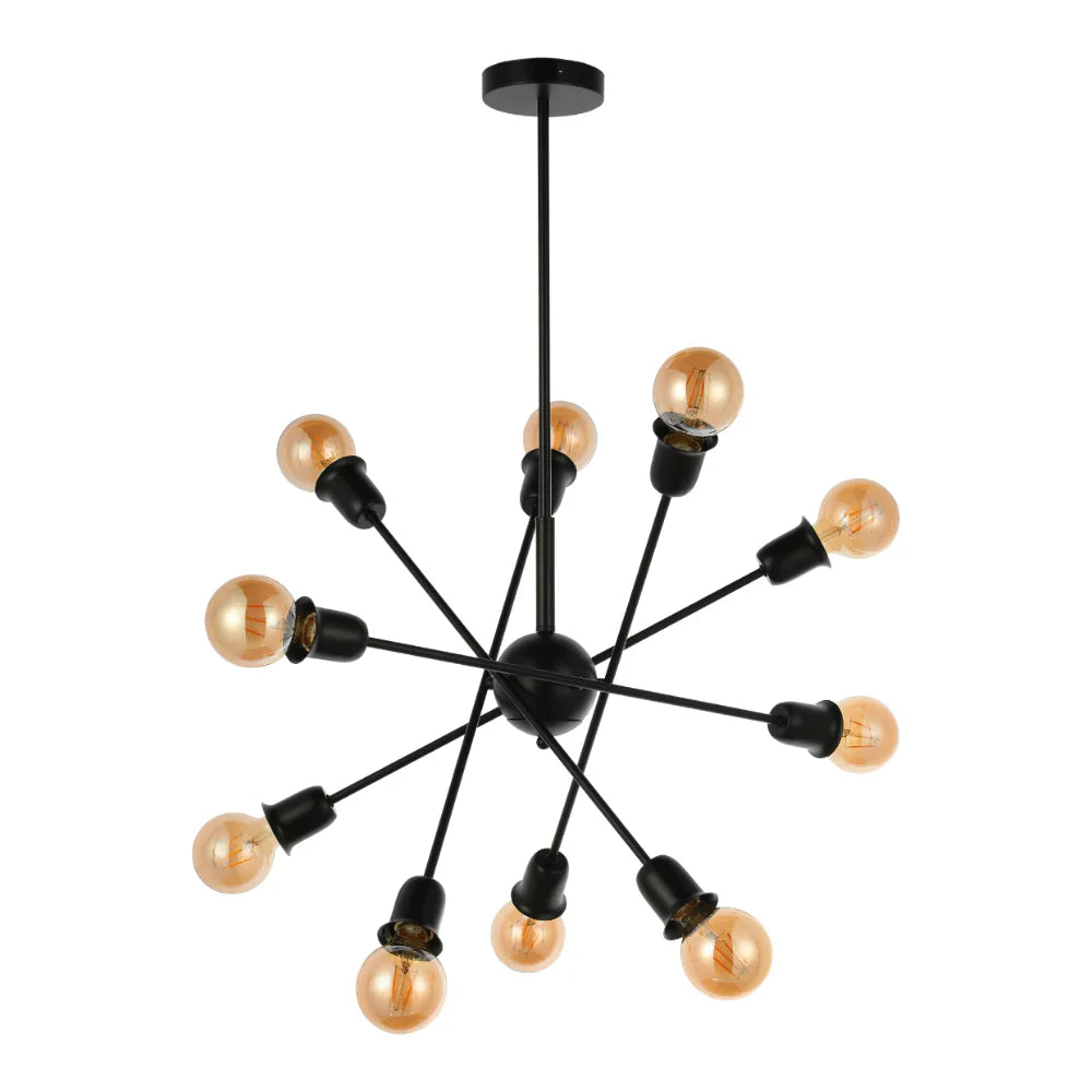 Main image of Black Rod Ceiling Light with Adjustable Geometry | TEKLED 159-179730