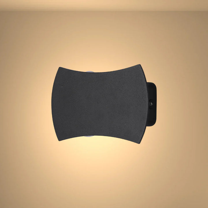 Black Up Down Outdoor Modern LED Wall Light 4000K 1