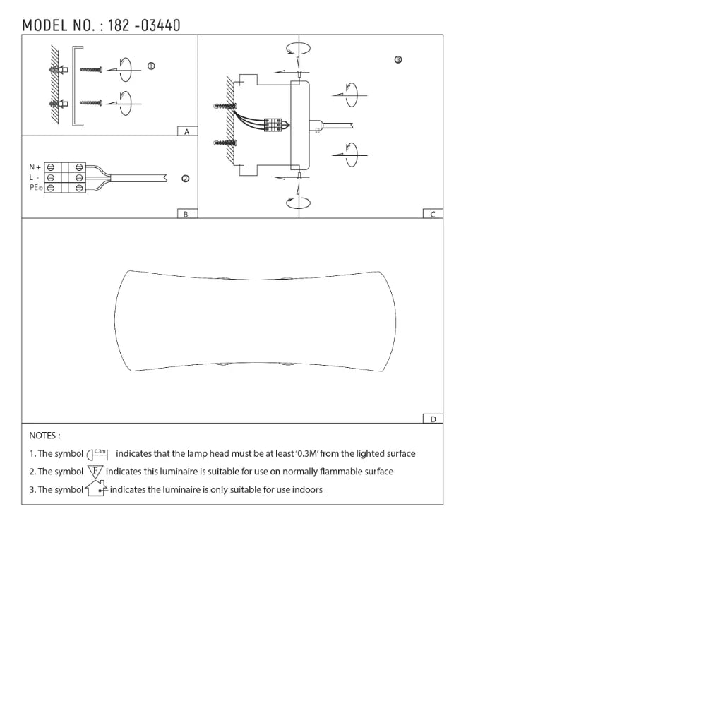 Black Up Down Outdoor Modern LED Wall Light 4000K 23