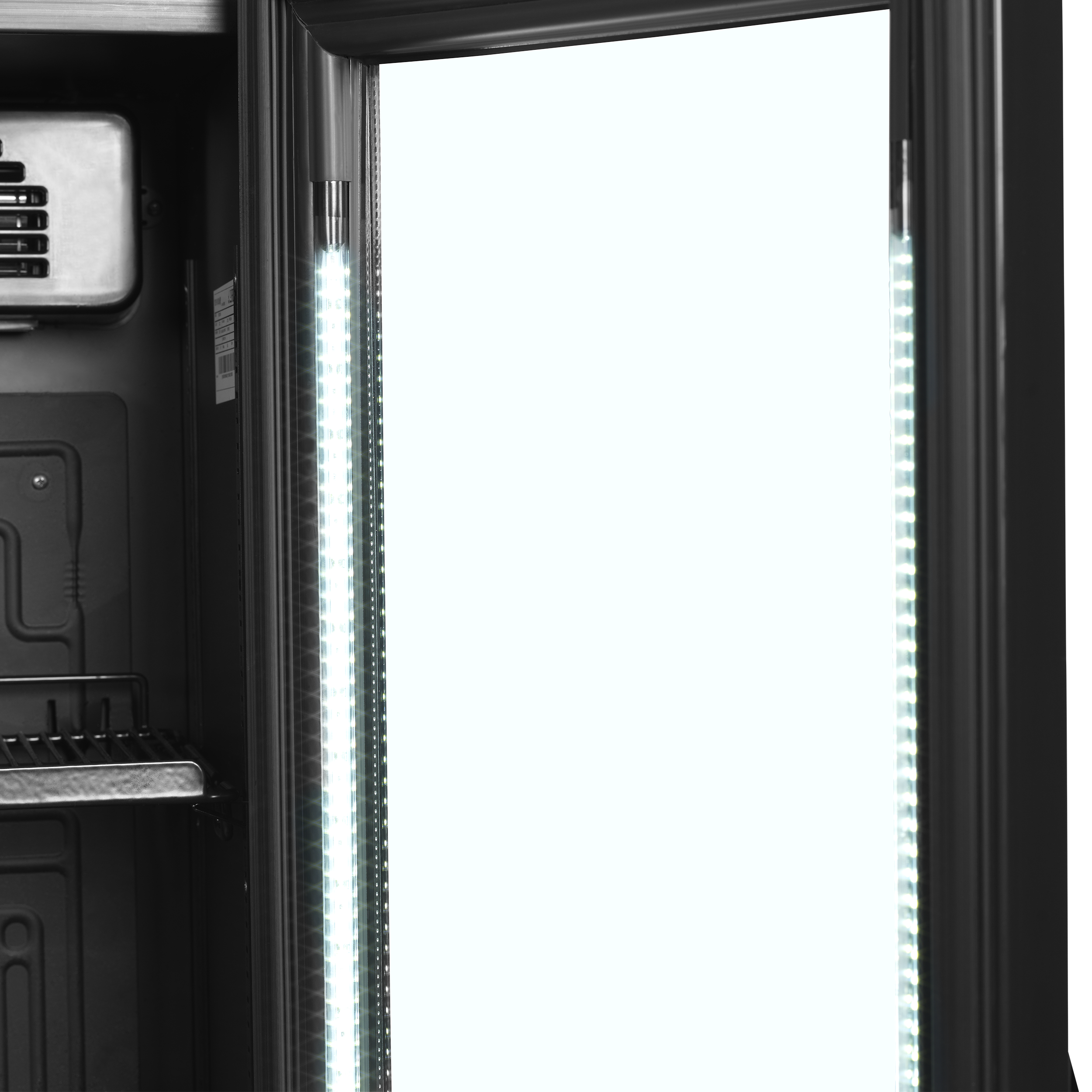 Slimline Glass Door Merchandiser - FSC175H BLACK