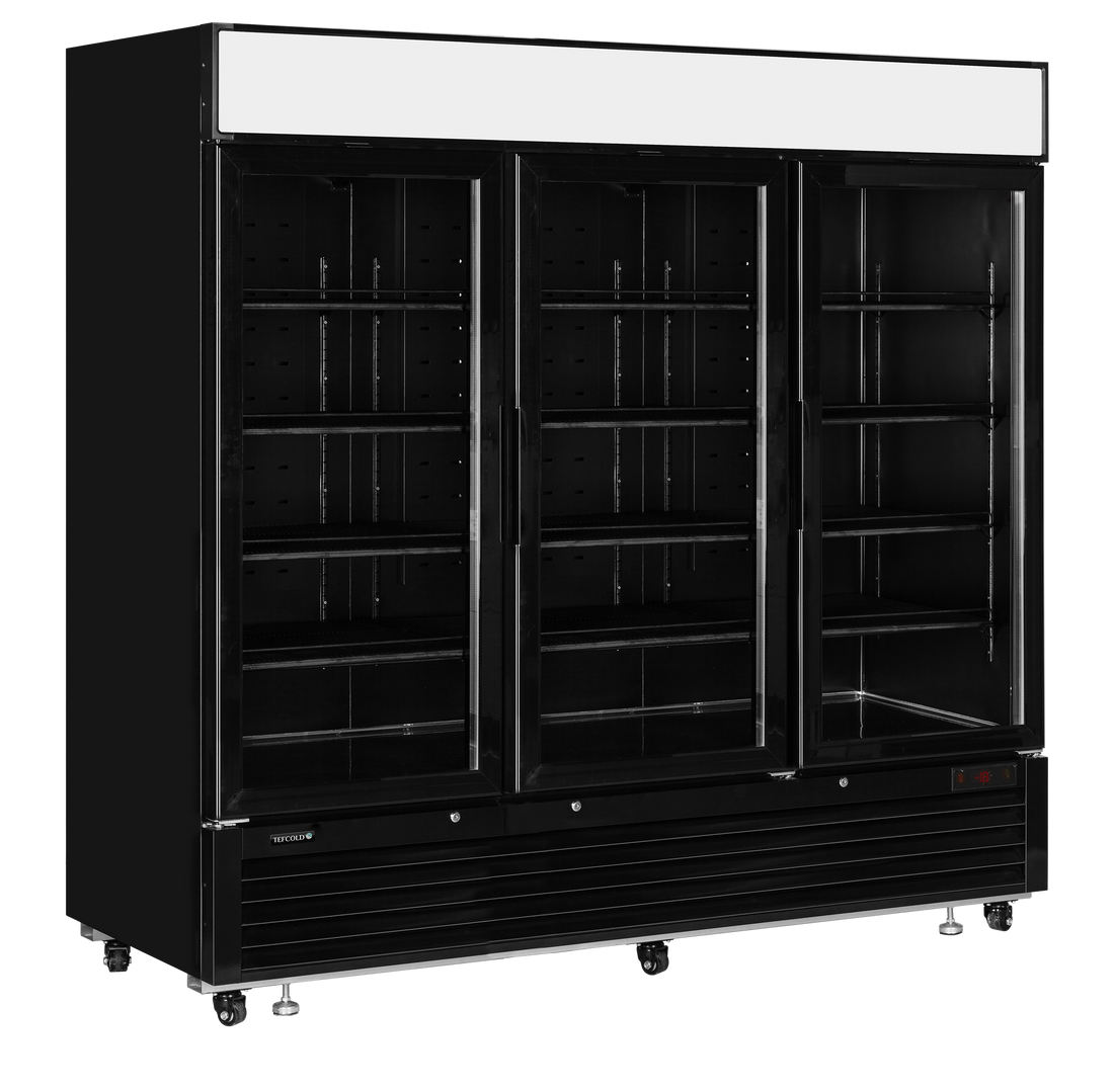 Glass Door Display Freezer - LGF7500 Black