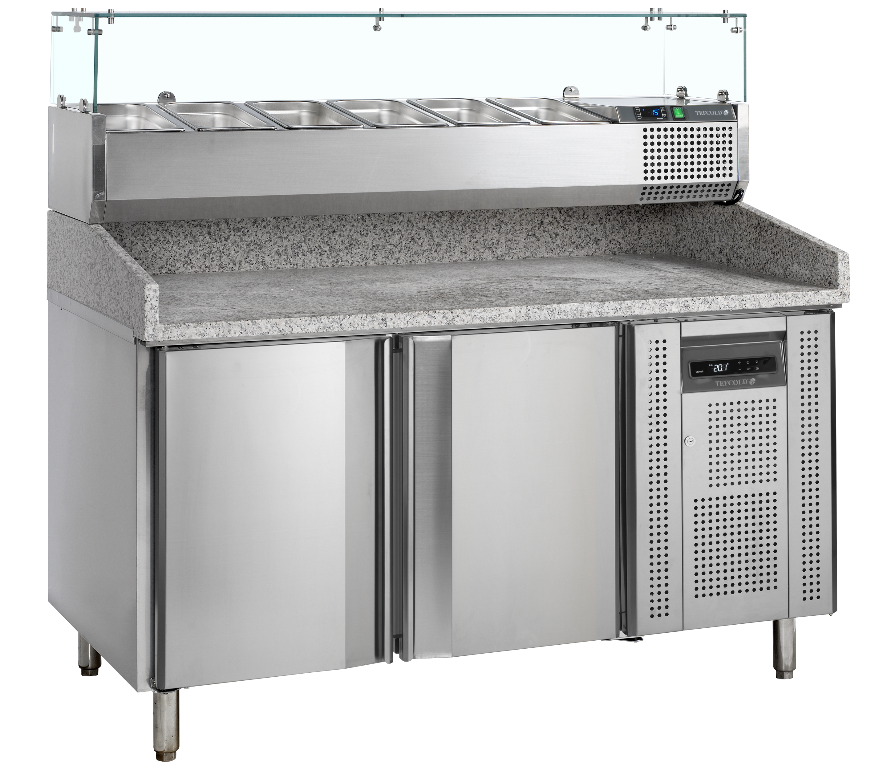 Pizza Table with Topping unit - PT1200 + VK38-150