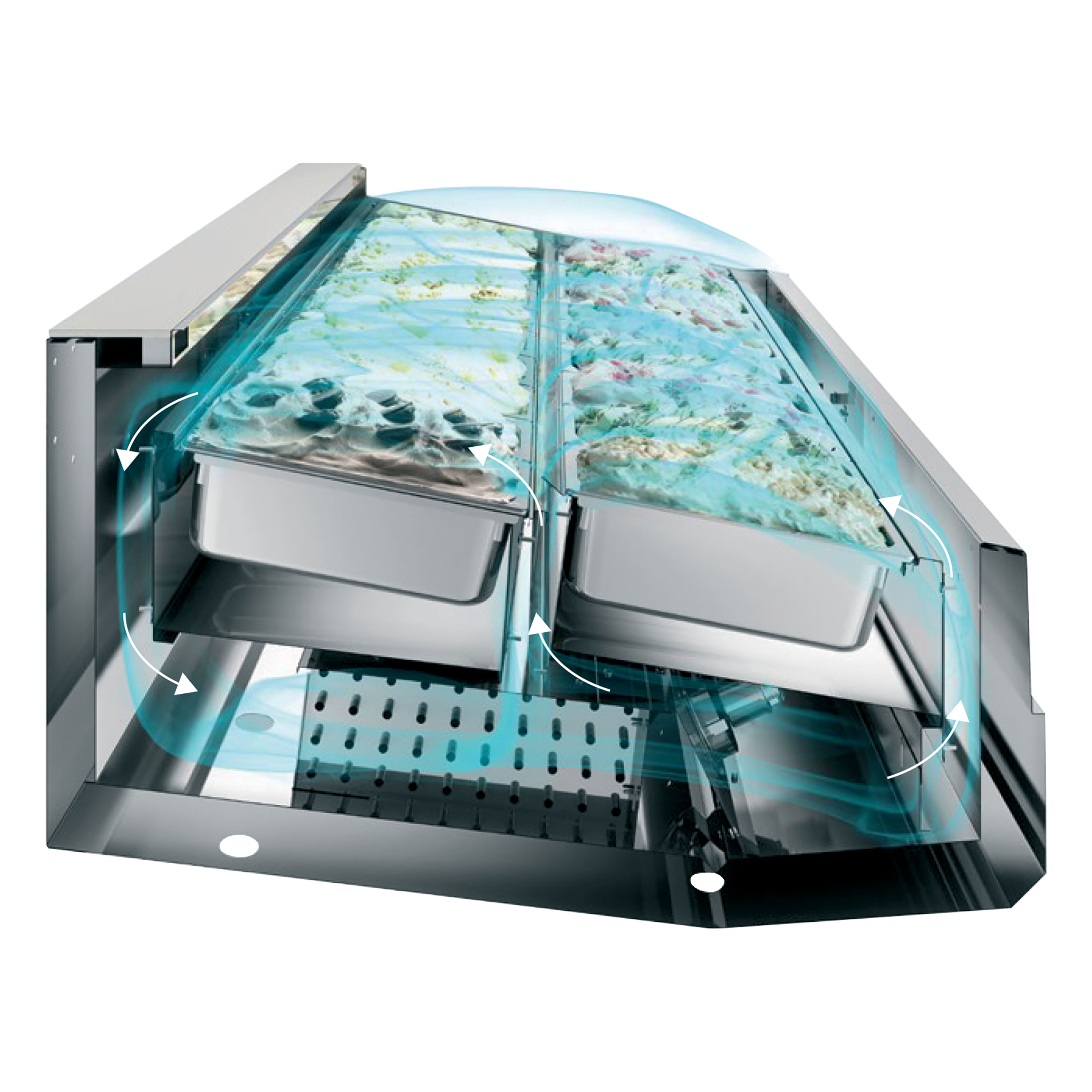 Ventilated Scoop Ice Cream Display - SUPER CAPRI 12