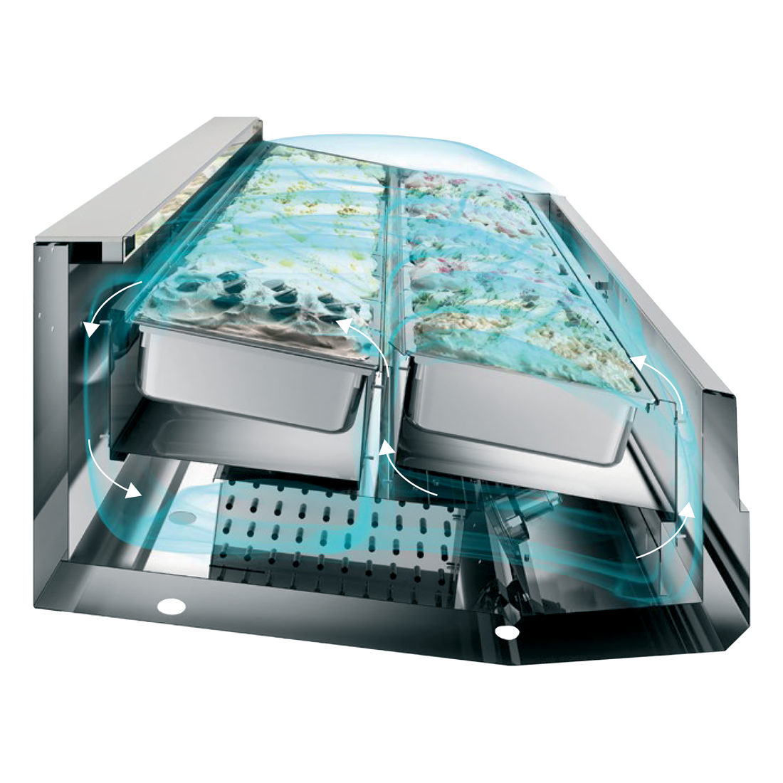 Ventilated Scoop Ice Cream Display - SUPER CAPRI 12