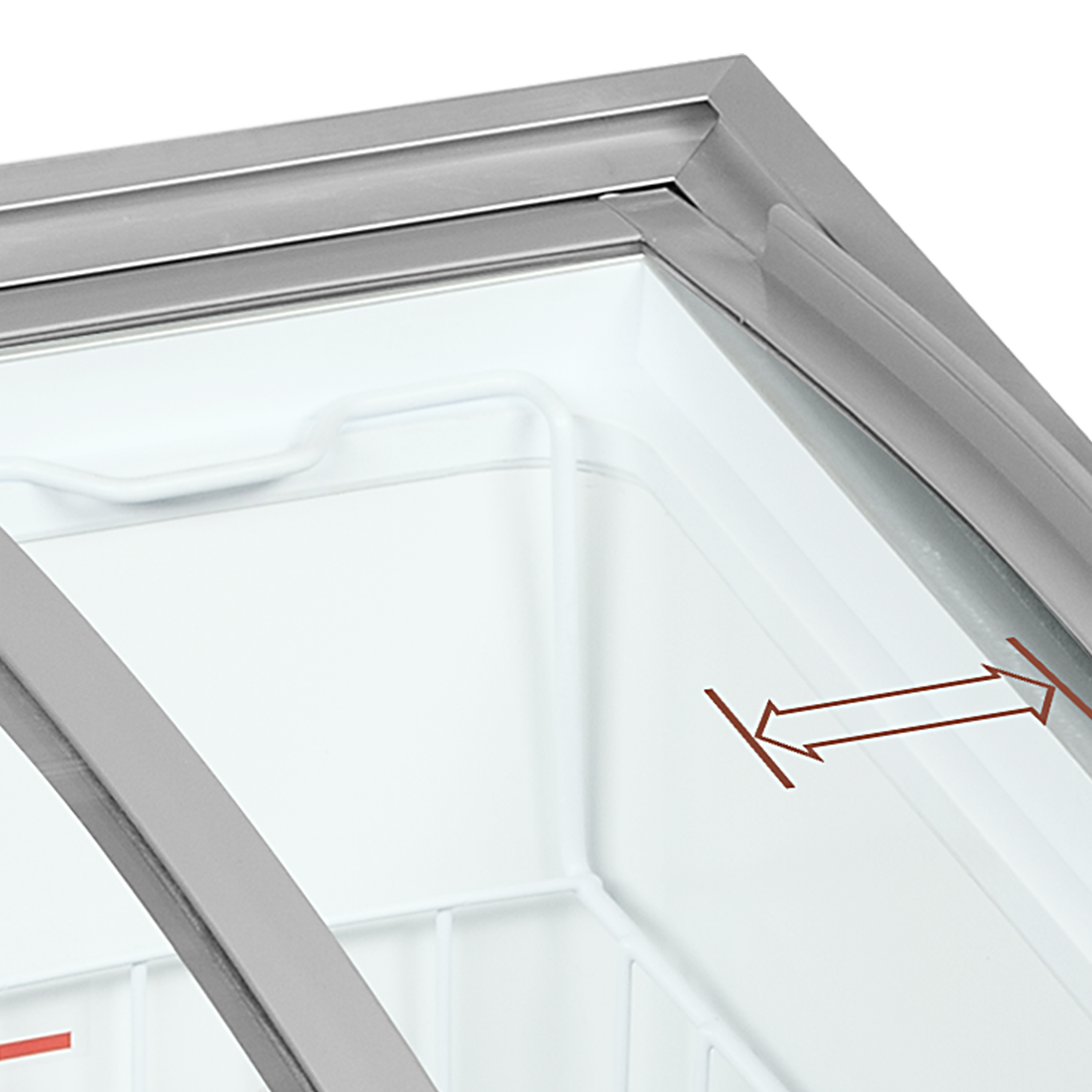 Sliding Curved Glass Lid Chest Freezer - IC101SCEB