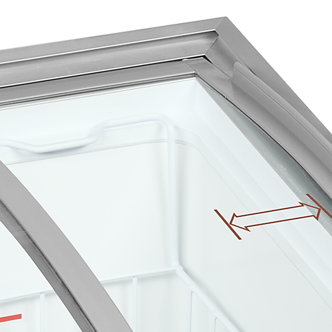Sliding Curved Glass Lid Chest Freezer - IC101SCEB
