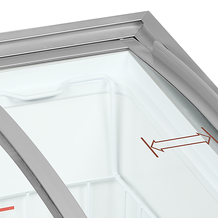 Sliding Curved Glass Lid Chest Freezer - IC101SCEB