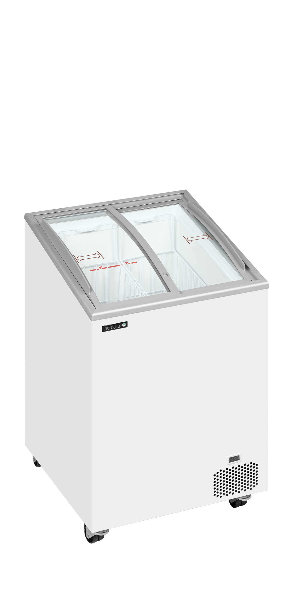 Sliding Curved Glass Lid Chest Freezer - IC101SCEB