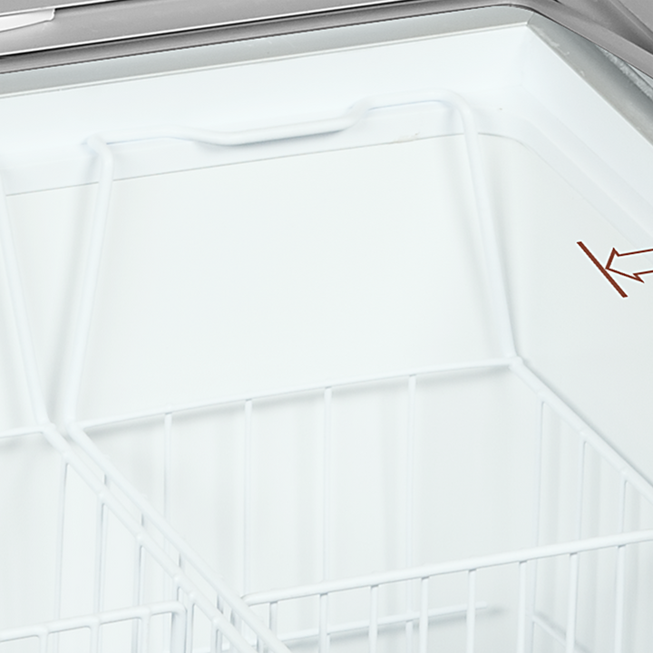 Sliding Curved Glass Lid Chest Freezer - IC401SCEB