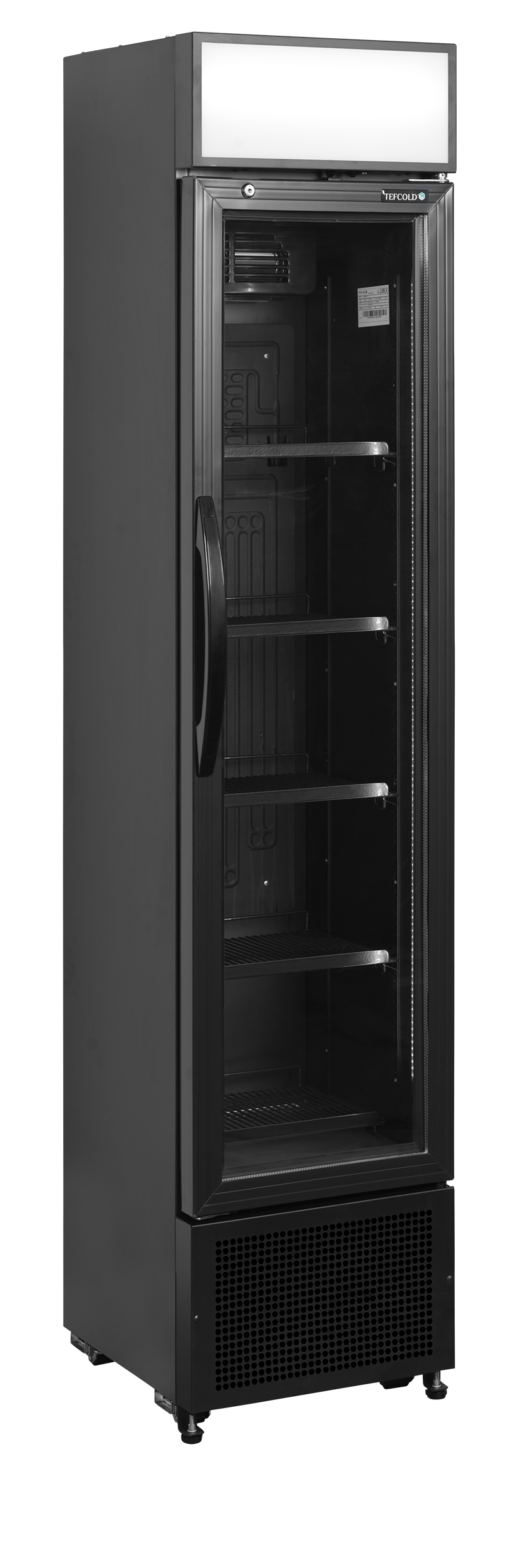 Slimline Glass Door Merchandiser - FSC175H BLACK