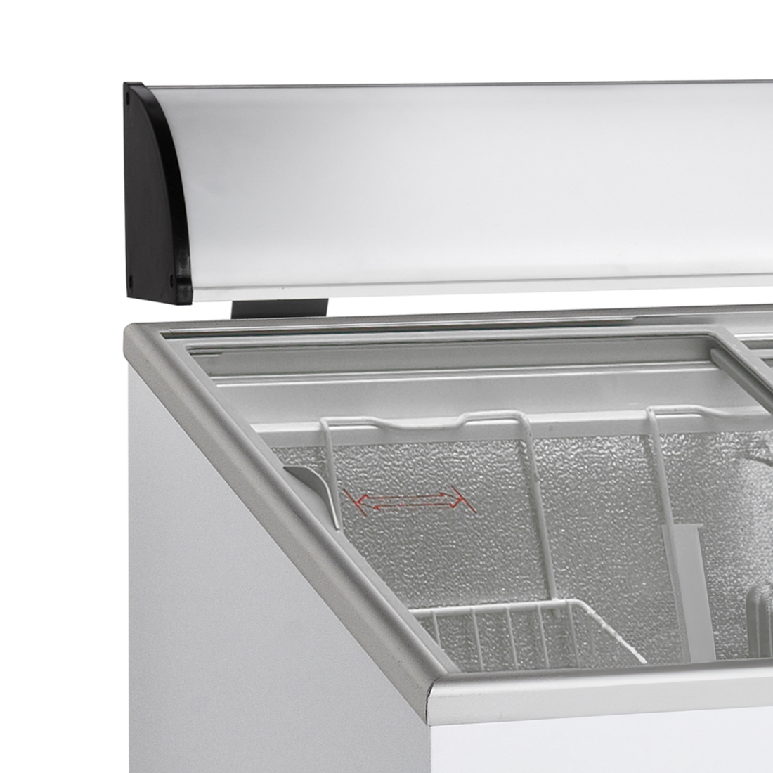 Hinged Glass Lid Chest Freezer - ST160