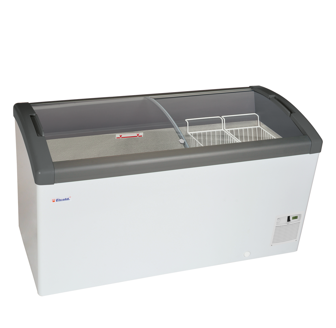 Sliding Curved Glass Lid Chest Freezer - FOCUS 151 (ECO DESIGN)